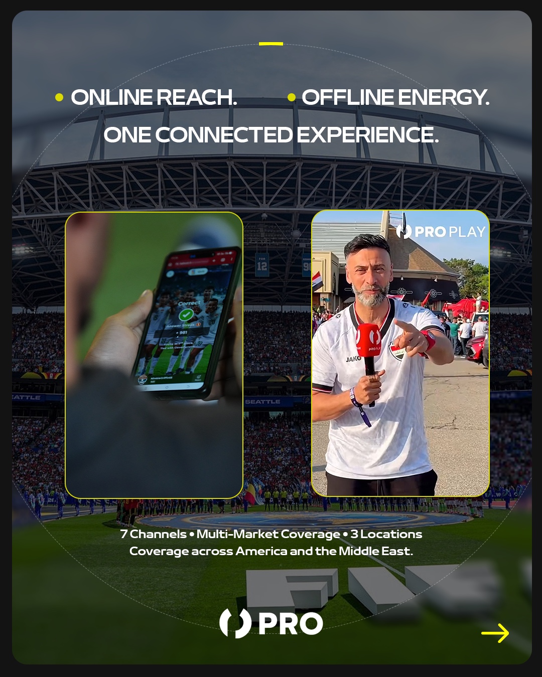 Online reach. Offline energy.